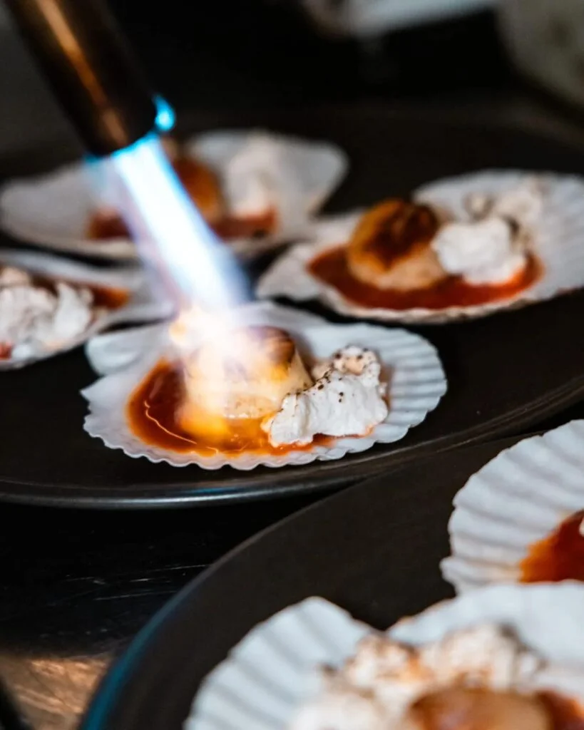Grilled seafood starters